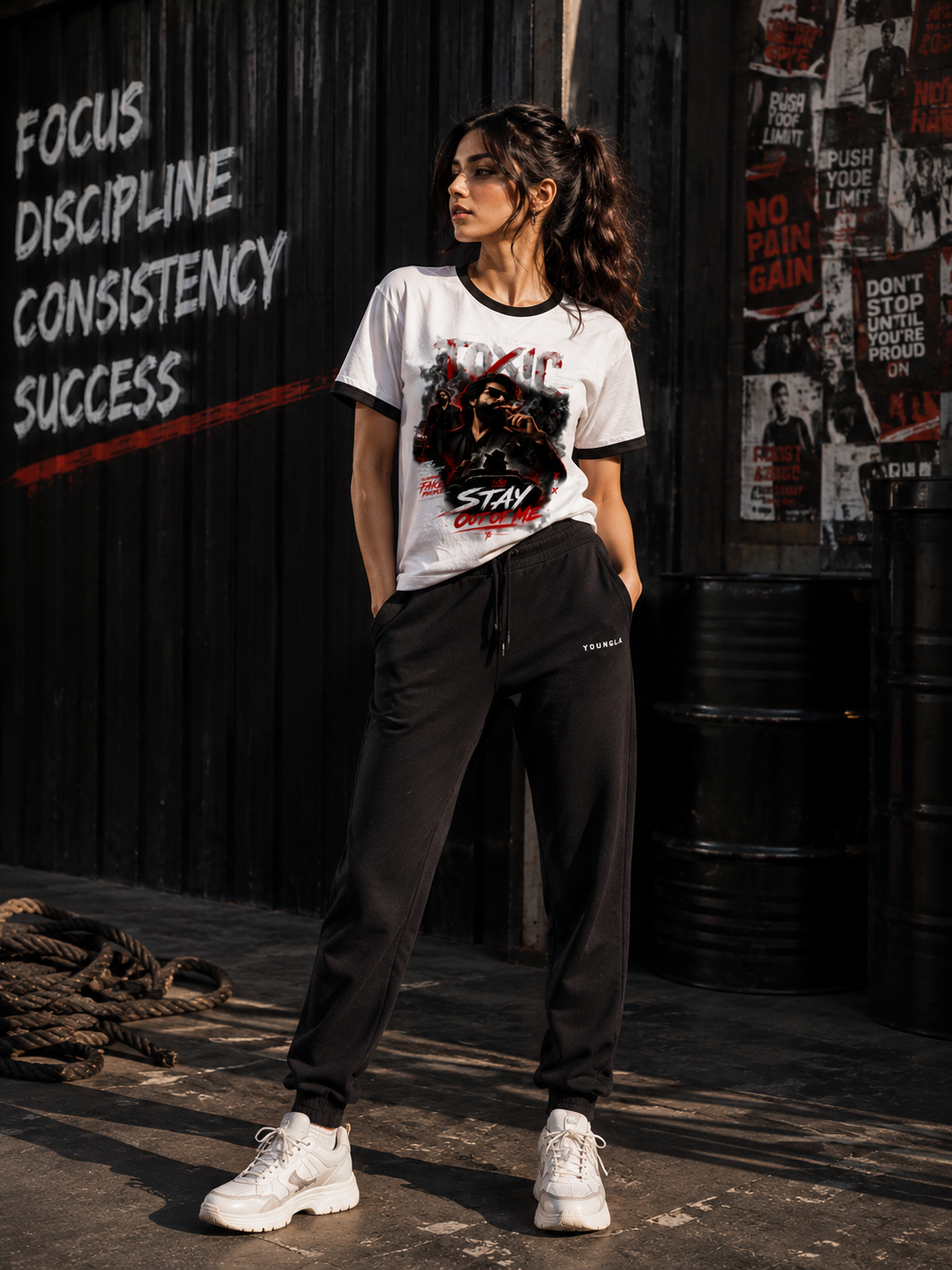 STAY OUT OF ME – Premium Graphic T-Shirt | 100% Cotton, 180 GSM Bio-Wash | Unisex