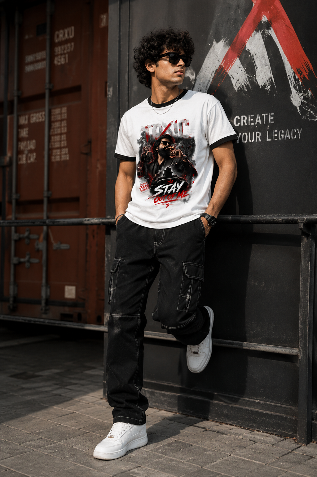 STAY OUT OF ME – Premium Graphic T-Shirt | 100% Cotton, 180 GSM Bio-Wash | Unisex