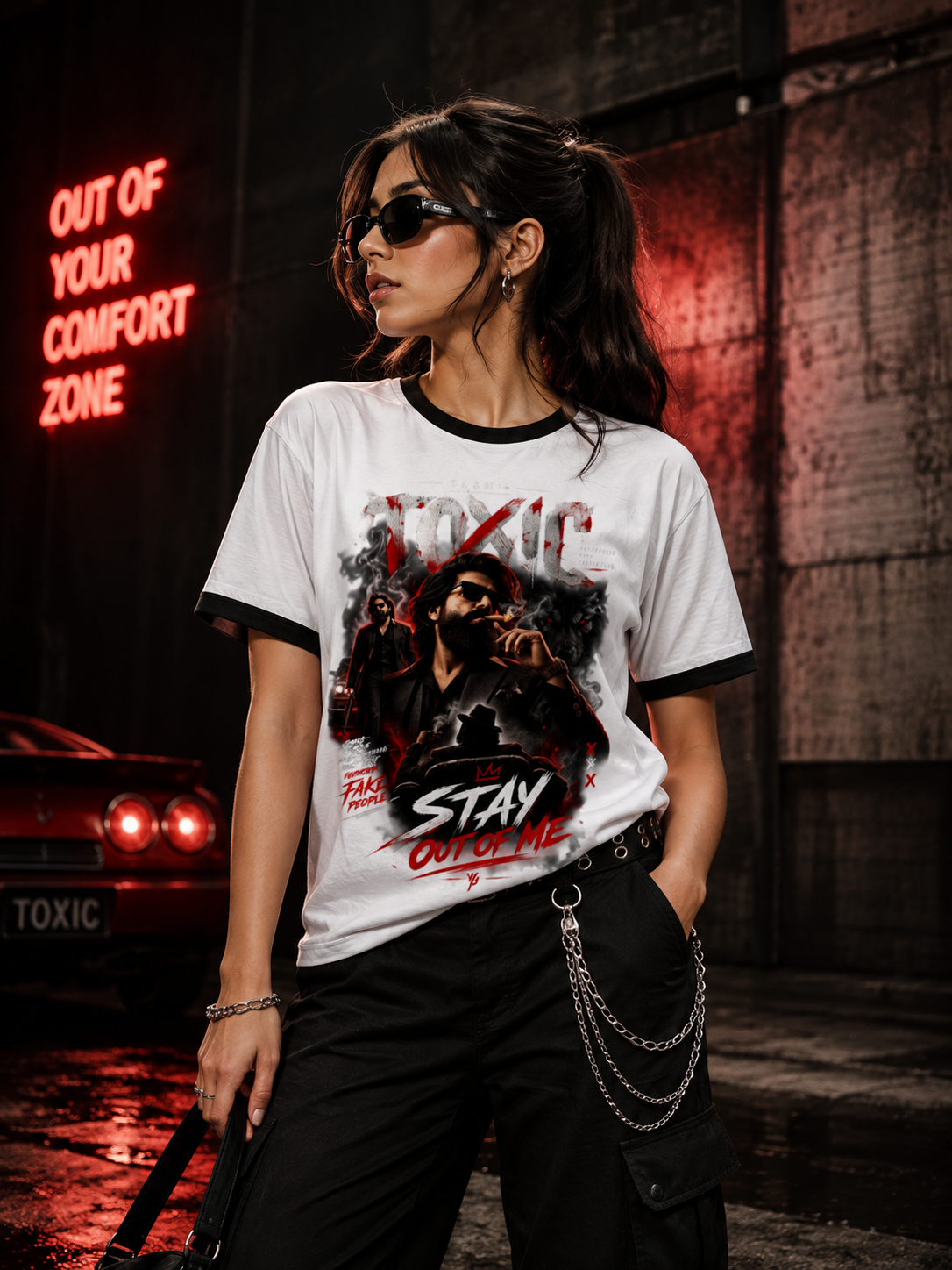 STAY OUT OF ME – Premium Graphic T-Shirt | 100% Cotton, 180 GSM Bio-Wash | Unisex