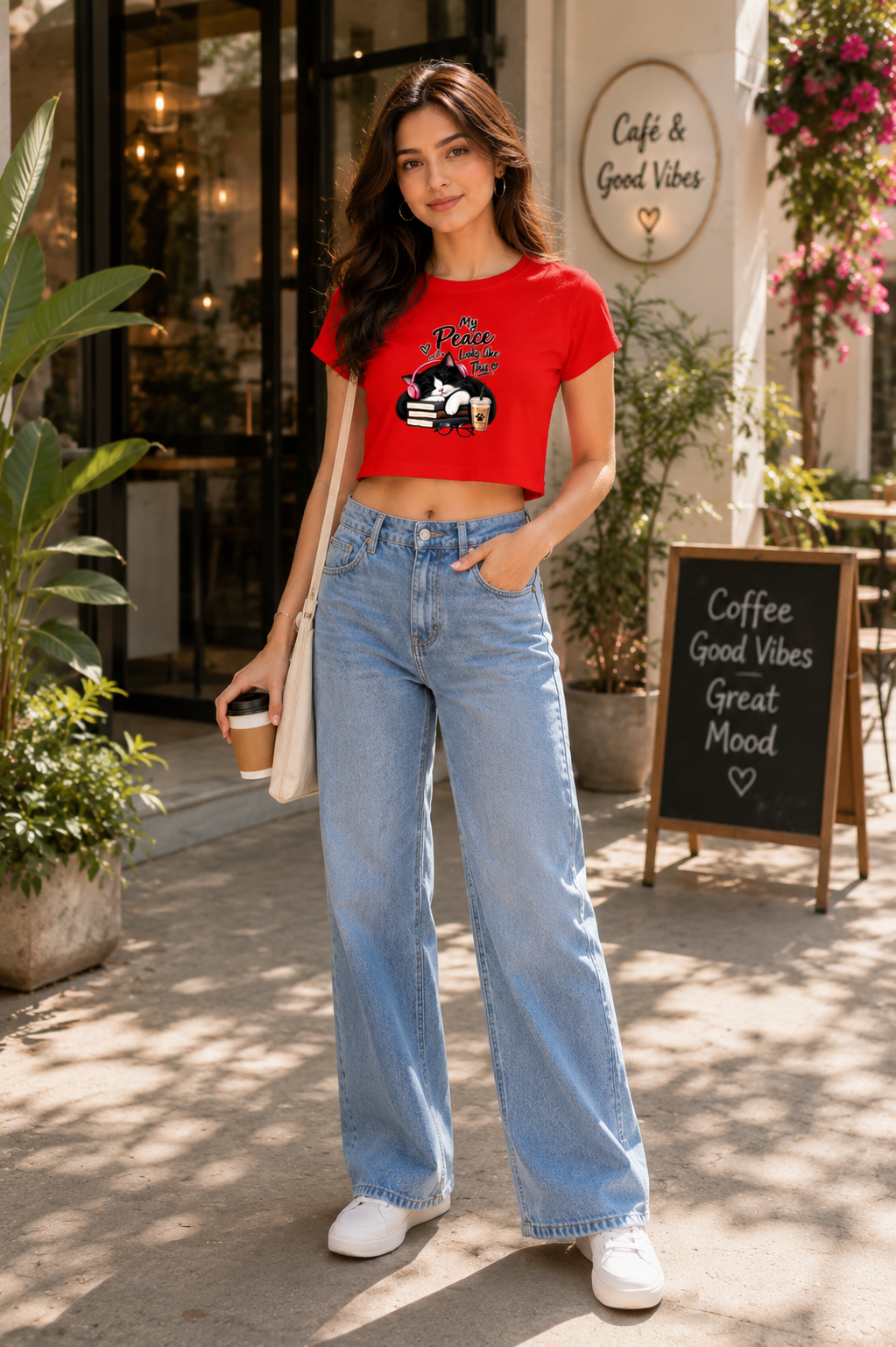 Women’s My Peace Crop Top | 100% Cotton