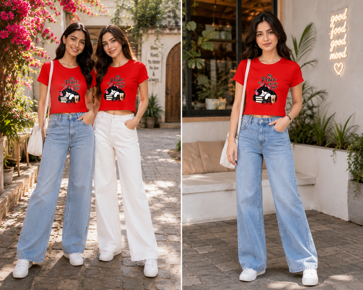 Women’s My Peace Crop Top | 100% Cotton