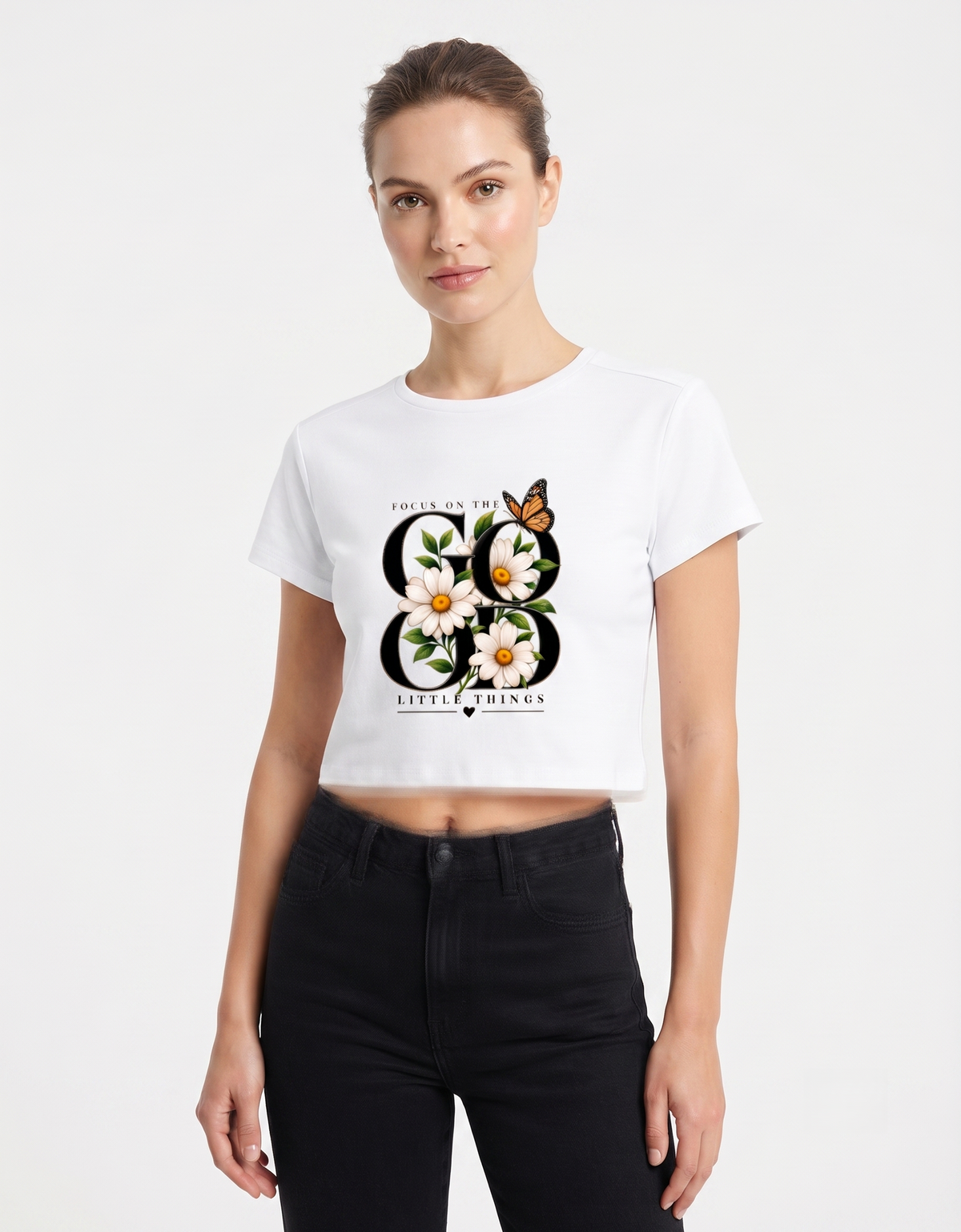 Focus On The Little Things Baby Tee | Cotton Stretch