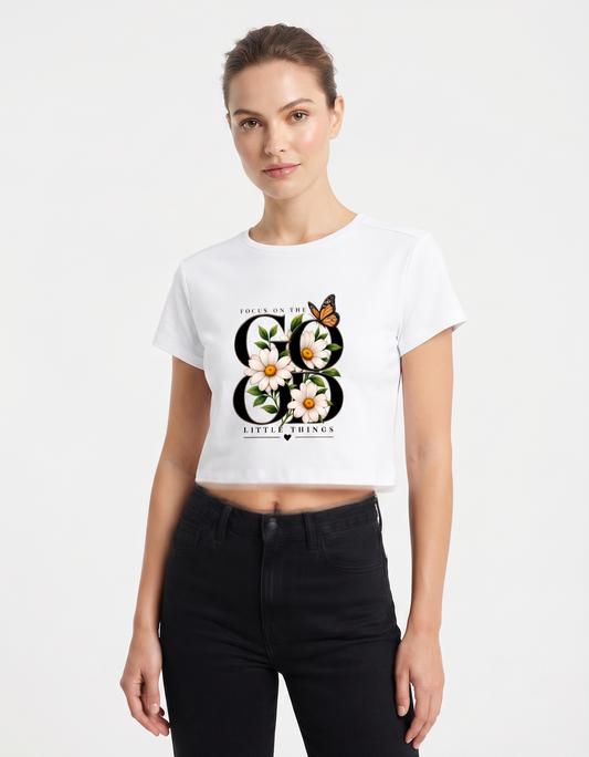 Focus On The Little Things Baby Tee | Cotton Stretch